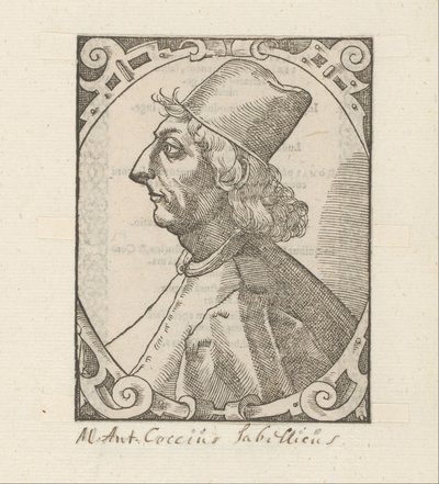 Portrett av Marcus Antonius Coccius Sabellicus av Anonymous