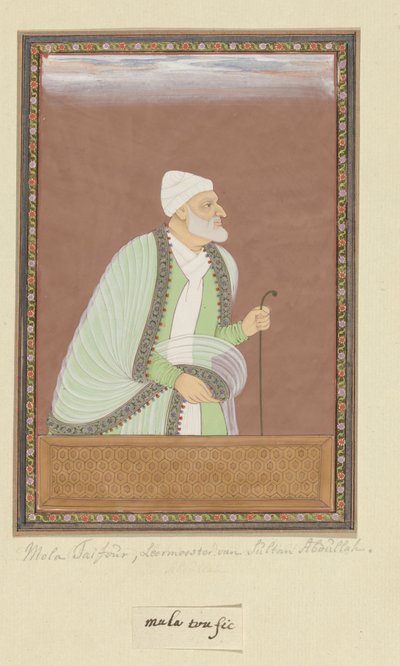 Portrett av Mulla Tayfur, som var læreren (ustad) til Sultan Abdullah av Anonymous