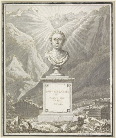 Portrettbyste av Johann Jakob Scheuchzer av Anonymous