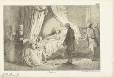Prinsesse Anna på dødsleiet, 1759 av Anonymous