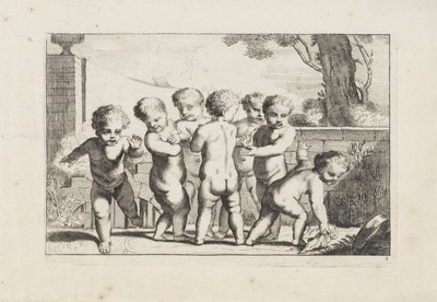 Spiller putti legger vev Spiller putti (serietittel) av Anonymous