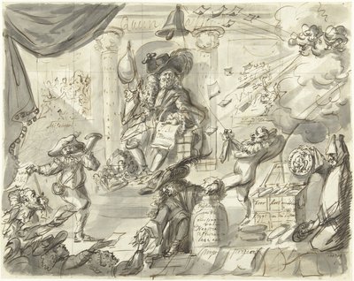 Quincampoix eller den store vind- og kålselgeren, 1720 The Great Scene of Folly (ekstra stykker) (serietittel) av Anonymous