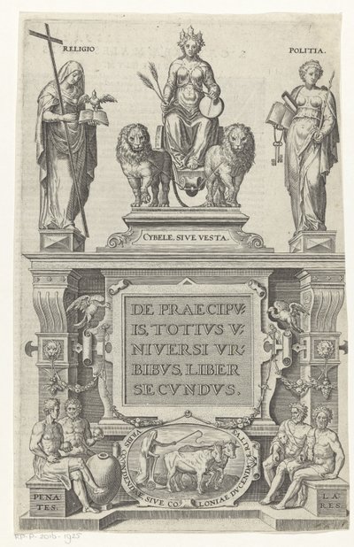 Rhea, Religion, Bestuur og Husgoden Tittelside for: Georg Braun og Franz Hogenberg, Om de viktigste byene i hele universet, andre bok, s.a. av Anonymous
