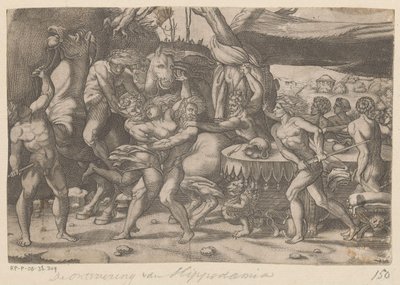 Ran av en kvinne av mann og satyr Battle between the Lapiths and Centaurs (serietittel) av Anonymous