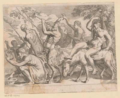 Silenus møtte saters en maenaden av Anonymous