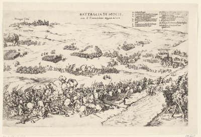 Slag op de Mookerheide, 1574 Slaget ved Moch, under Kommendator Maggiore An.o 1574 (tittel på objekt) av Anonymous
