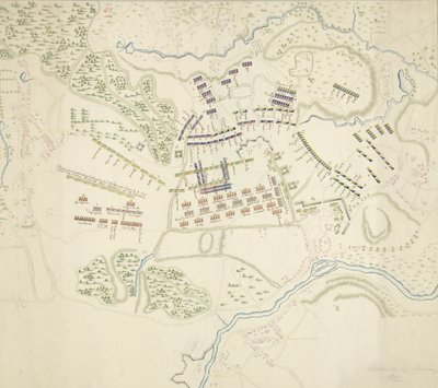 Slagordre i slaget ved Fontenoy, 1745 av Anonymous