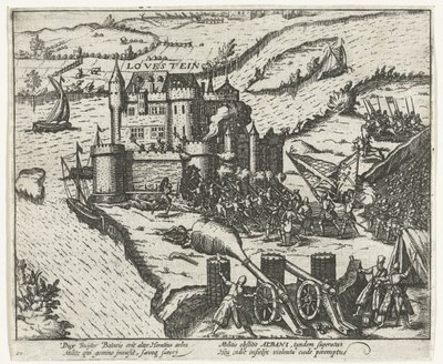 Loevestein slott tatt av Herman de Ruiter, 1570 av Anonymous