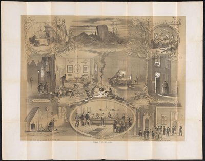 Tegneserie i Leiden studentalmanakk, 1873 av Anonymous