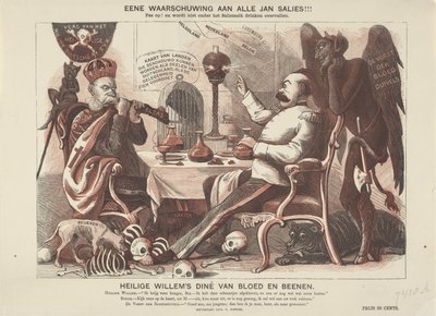 Tegneserie av Kaiser Wilhelm I og Bismarck, 1870 Saint William