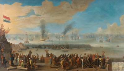 Slaget ved Livorno (14. mars 1653) av Anonymous