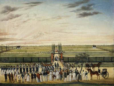 Begravelsen av far Joannes Vitus Janssen (1803-43) i Paramaribo av Anonymous