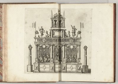 Scene med keiser Charles V, 1594 av Anonymous
