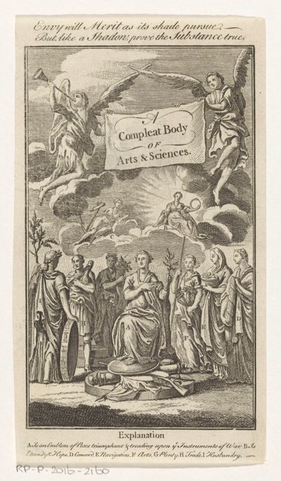 Triomf van Vrede Et komplett organ for kunst og vitenskap (tittel på objekt) Tittelside for: S.n., The Universal Magazin of Knowledge and Pleasure Vol III, 1748 av Anonymous