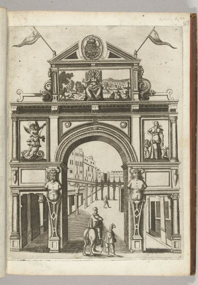 Triumfport med byens hushjelp, 1594 av Anonymous