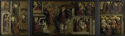 Triptyk med scener fra Jomfruens liv av Anonymous