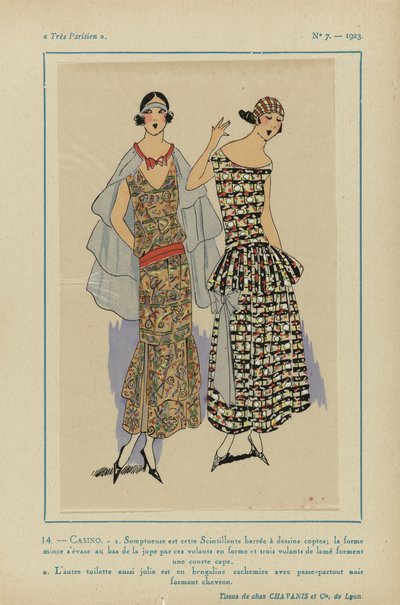 Veldig parisisk, 1923, nr. 7: 14.- CASINO. / 1. Overdådig er denne glitrende... av Anonymous