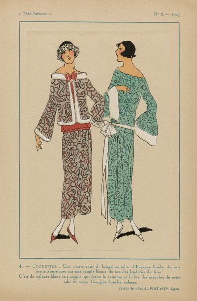Veldig parisisk, 1923, nr. 8: 4. - KOKETTER. / En kort jakke... av Anonymous