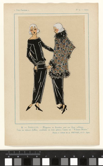 Veldig parisisk, 1923, nr. 9: 8. - ENKELHET. - Elegant og diskret... av Anonymous