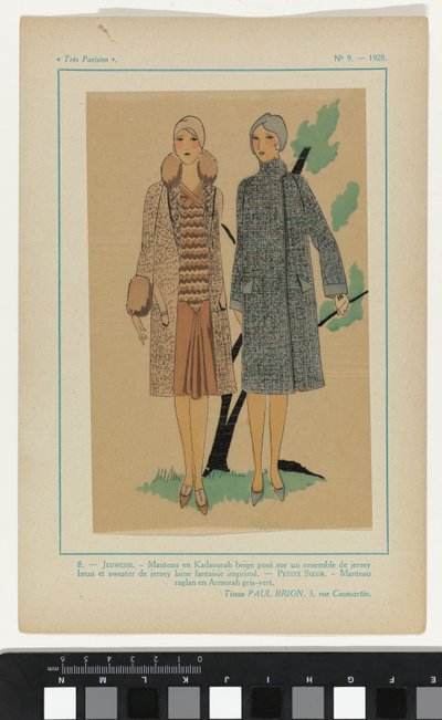 Meget parisisk, 1928, nr. 9: 8.- UNGDOM. Kadsourah frakk... av Anonymous