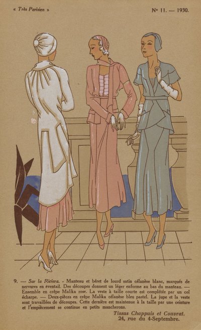 Veldig parisisk, 1930, nr. 11: 9. - På rivieraen... av Anonymous