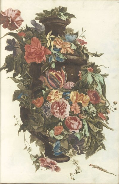 Vase omgitt av blomsterkranser av Anonymous