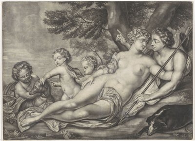 Venus stopper Adonis fra å jakte av Anonymous