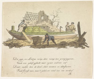Knust yacht av Rietmilder, 1807 av Anonymous