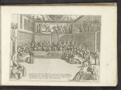 Vergadering i de Sala del Collegio Scènes uit het Venetiaanse leven (serietittel) Habiti d