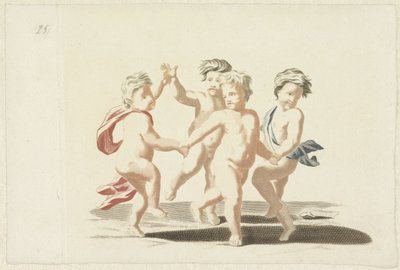 Fire dansende putti av Anonymous