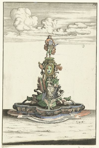 Firkantet kum med halvsirkelformede buler Architectura Curiosa Nova (serietittel) av Anonymous