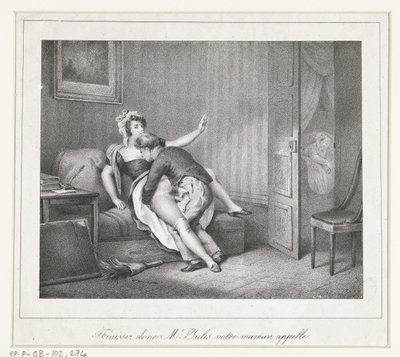 Par elsker på en sofa Finissez donc Mr. Jules votre maman appelle. (tittel på objekt) av Anonymous