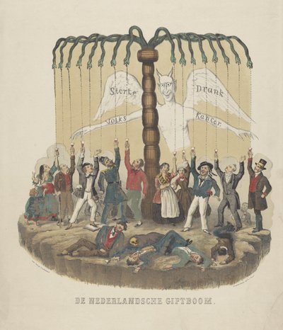 Advarsel mot alkoholmisbruk, 1867-1868 The Dutch Gift Tree (tittel på objekt) av Anonymous