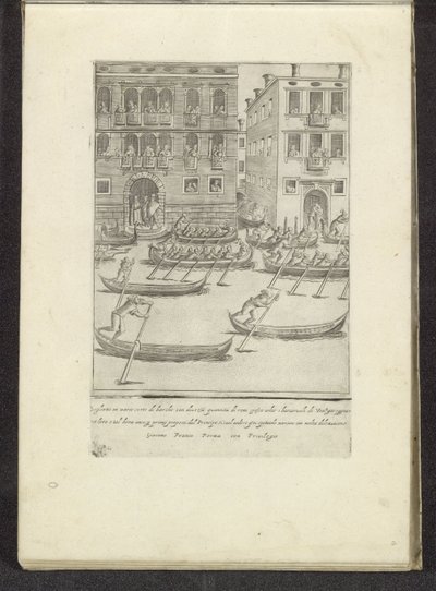 Konkurranse av gondoler og robåter i Venezia Scener fra venetiansk liv (serietittel) Habiti d