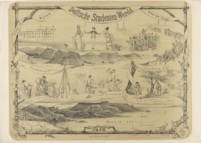 World of the Delft-student, 1876 Delft Student World (tittel på objekt) av Anonymous