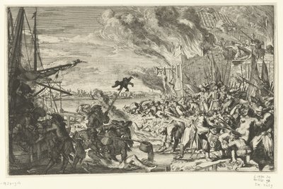 Grusomheter i en landsby ved vannkanten, 1672 av Anonymous