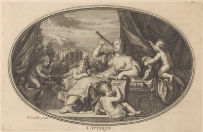 Zichtkunde Optikk (tittel på objekt) Cabinet of Fine Arts, eller samling av de vakreste trykk, gravert etter originalmaleriene (...) (serietittel) av Anonymous