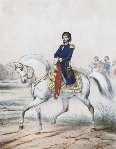 Abdulmecid Ier - Sultan Abduelmecid I (1823-1861) - Anonym - 1853 - Fargelitografi - 37x27,4 - Privat samling av Anonymous Anonymous