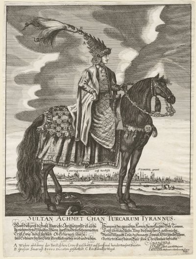 Ahmet III - Sultan Ahmed III (1673-1736) - Anonym - 1710 - Kobberstikk - 37,5x28 - Privat samling av Anonymous Anonymous