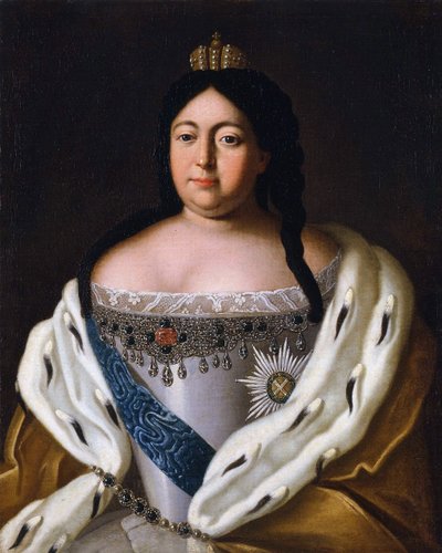 Anne (keiserinne av Russland) Anna Ivanovna - Portrett av keiserinne Anna Ioannovna (1693-1740) av Anonymous av Anonymous Anonymous