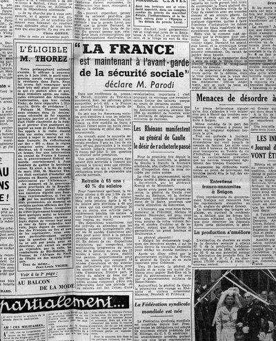 Artikkel om sosial sikkerhet: "Frankrike er nå i forkant av sosial sikkerhet sier Mr Parodi" 1945 av Anonymous Anonymous