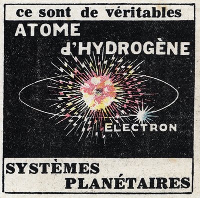 Atom and Science: Hydrogen Atom. Anonymous illustration from 1925. Private collection. av Anonymous Anonymous