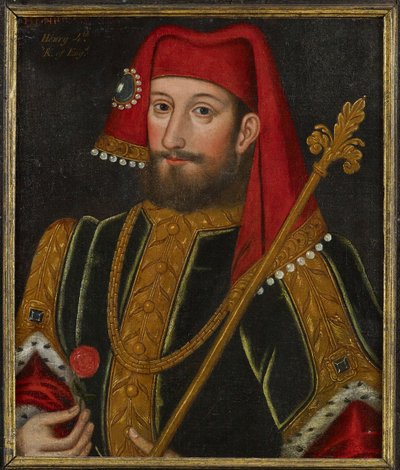 Barokk: Kong Henrik IV av England (1367-1413), Anonym, ca. 1600. Olje på tre, 50,5x43. Privat samling av Anonymous Anonymous
