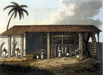 Brasil, sukkerfabrikk - i "" The Old and Modern Costume"" 1819 - 1820 av Dr. Jules Ferrario, ed Milan. av Anonymous Anonymous