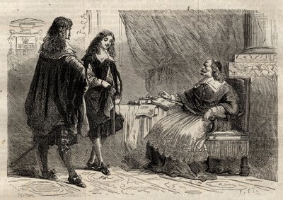 Kardinal Mazarin og Jean-Baptiste Colbert, franske statsmenn av Anonymous Anonymous