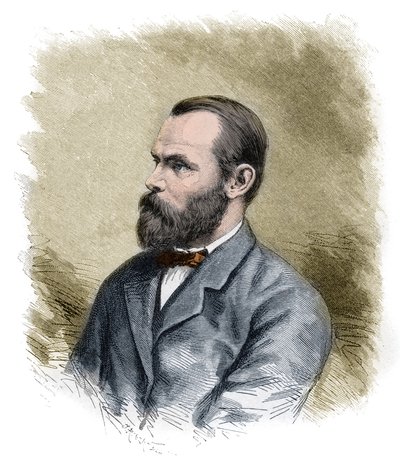 Carl Christian Koldewey (1837-1908) German Arctic explorer, leader of both German North Polar Expeditions - Carl Christian Koldewey German polar explorer - engraving late 19th century av Anonymous Anonymous