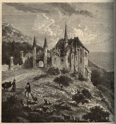 Chateau du Montet - Vandoeuvre-les-Nancy - Lorraine - engraving in “” PATRIE” - DESCRIPTION PECTUREQUIREQUE DE LA FRANCE EN 6 VOLUES BY LUCIEN HUARD - end 19th century av Anonymous Anonymous