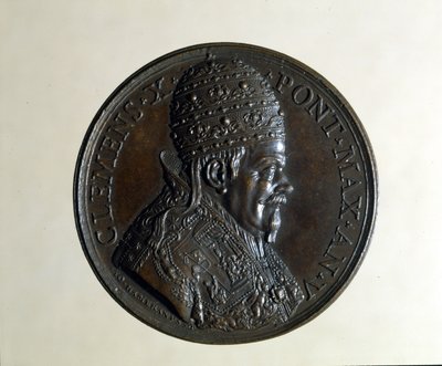 Klemens X (1590 - 1676). Bronse medalje. , Milano av Anonymous Anonymous