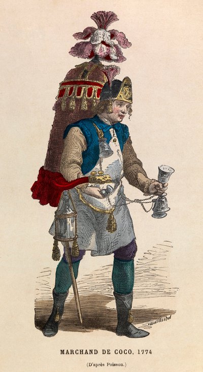 Kokosnøttselger i 1774 - privat samling av Anonymous Anonymous