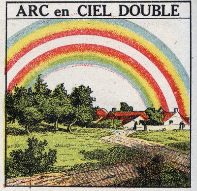 Colours: double rainbow. Anonymous illustration of 1925. Private collection. av Anonymous Anonymous